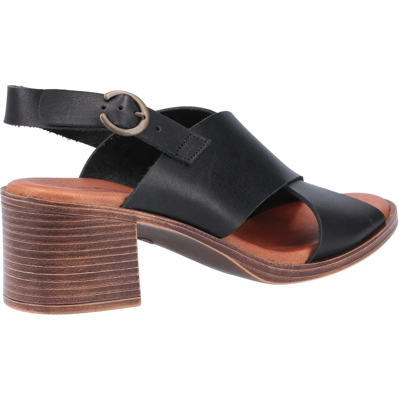 Hush Puppies Womens Gabrielle Leather Sandal - Black sold by The Foot Factory product image thumbnail 3