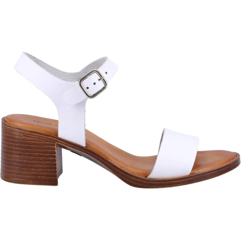 Hush Puppies Womens Gabby Leather Sandal - White sold by The Foot Factory