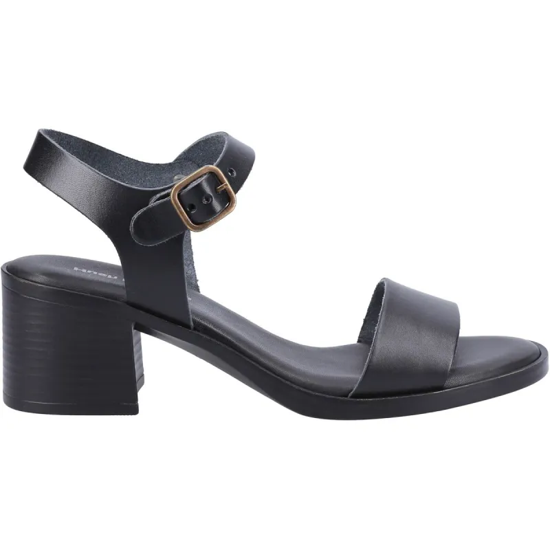 Hush Puppies Womens Gabby Leather Sandal - Black sold by The Foot Factory