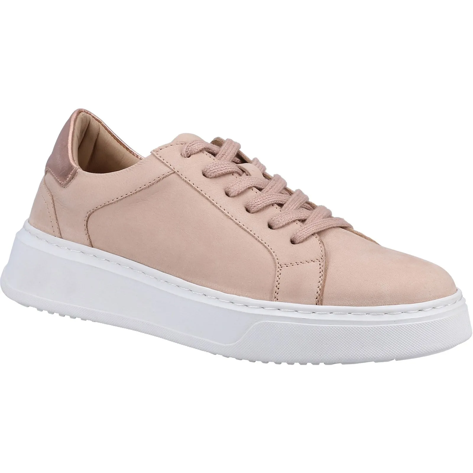 Hush Puppies Womens Camille Leather Trainers - Pink sold by The Foot Factory product image thumbnail 2