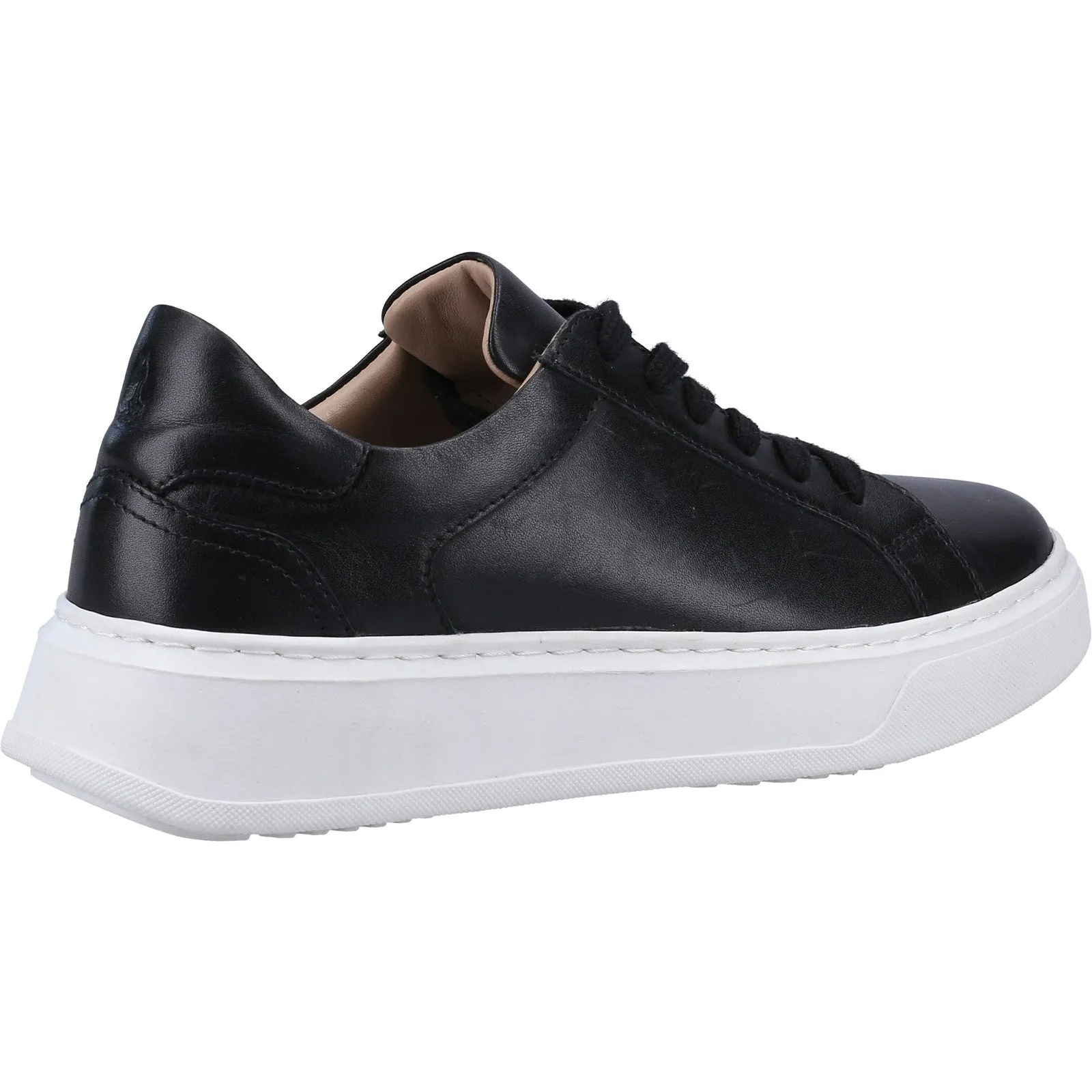 Hush Puppies Womens Camille Leather Trainers - Black sold by The Foot Factory product image thumbnail 3
