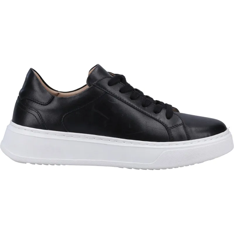 Hush Puppies Womens Camille Leather Trainers - Black sold by The Foot Factory