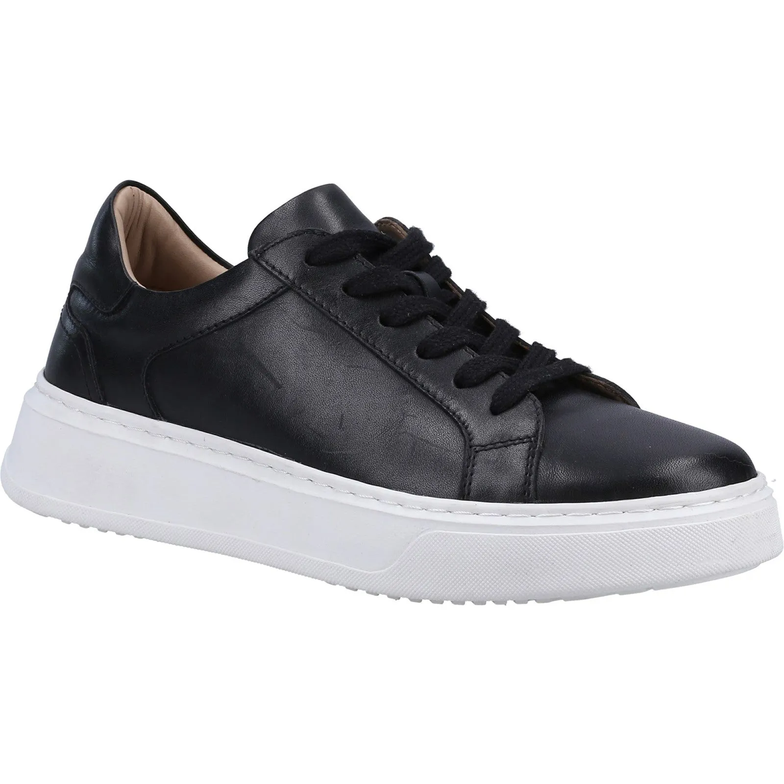 Hush Puppies Womens Camille Leather Trainers - Black sold by The Foot Factory product image thumbnail 2
