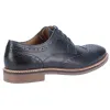 Hush Puppies Mens Bryson Leather Shoes - Navy sold by The Foot Factory