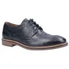 Hush Puppies Mens Bryson Leather Shoes - Navy sold by The Foot Factory