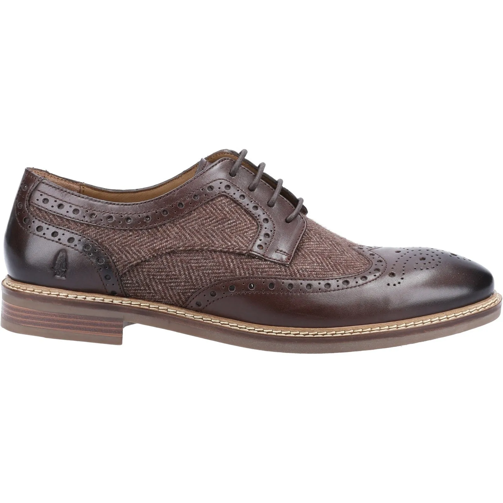 Hush Puppies Mens Bryson Leather Shoes - Chocolate sold by The Foot Factory