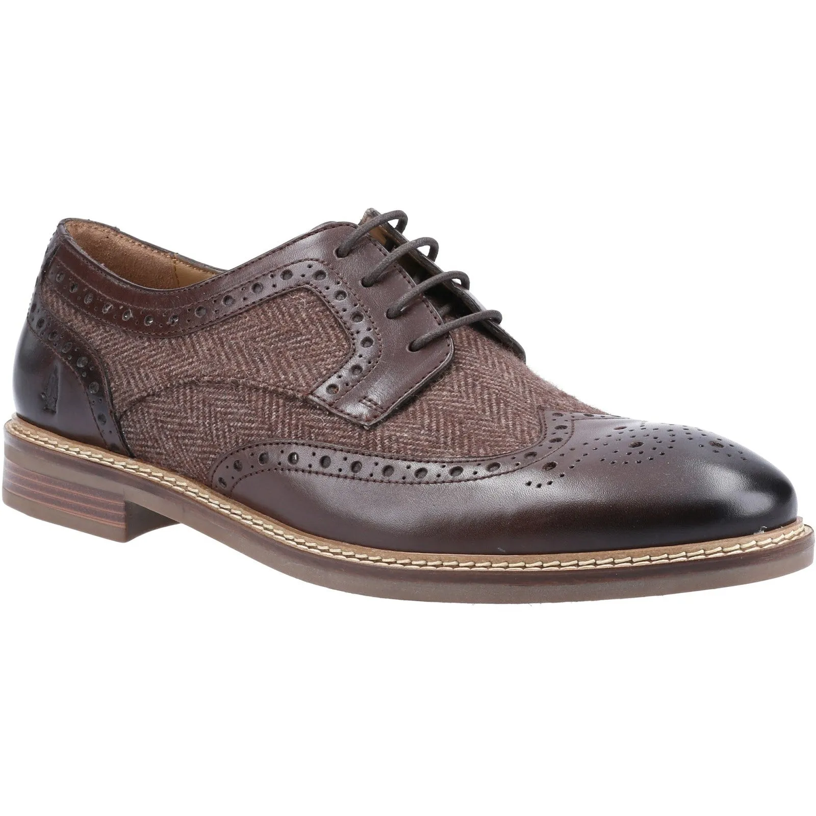 Hush Puppies Mens Bryson Leather Shoes - Chocolate sold by The Foot Factory product image thumbnail 2