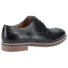 Hush Puppies Mens Bryson Leather Shoes - Black sold by The Foot Factory