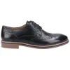 Hush Puppies Mens Bryson Leather Shoes - Black sold by The Foot Factory