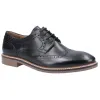 Hush Puppies Mens Bryson Leather Shoes - Black sold by The Foot Factory