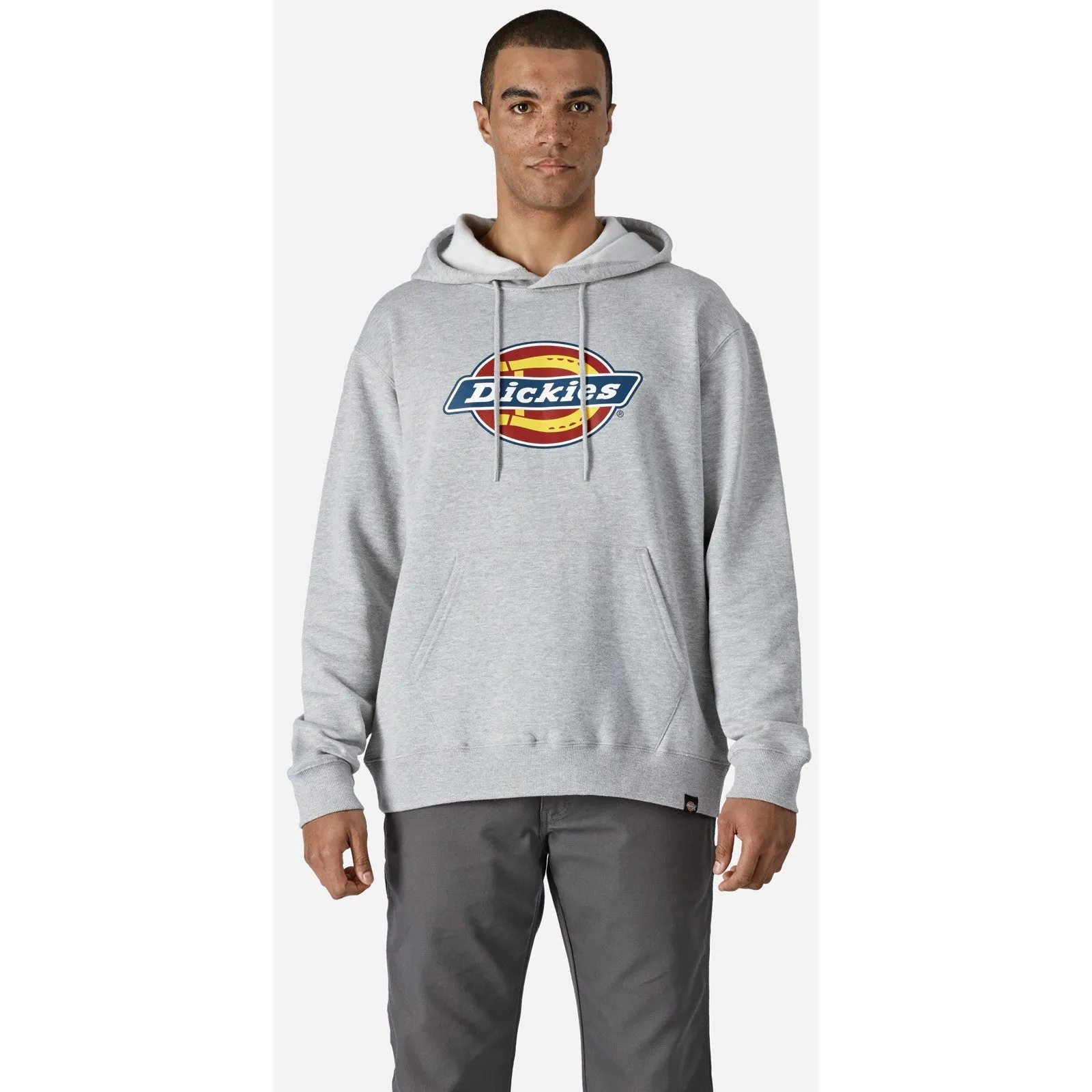 Dickies Mens Logo Graphic Fleece Hoodie - Grey sold by The Foot Factory