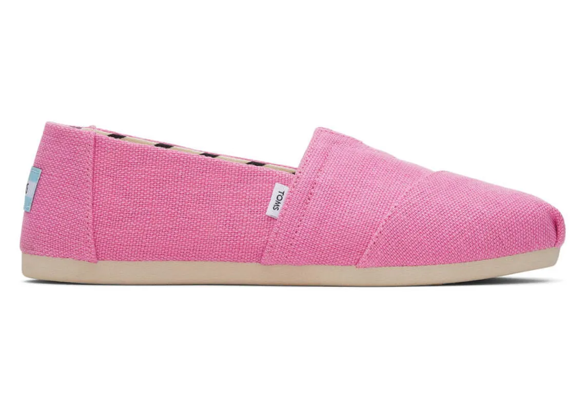 TOMS Womens Alpargata Heritage Canvas Espadrille - Pink sold by The Foot Factory