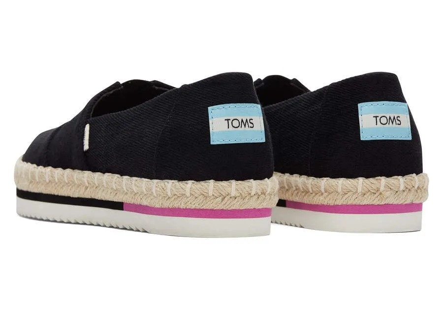 TOMS Womens Alpargata Platform Espadrille - Black sold by The Foot Factory product image thumbnail 3
