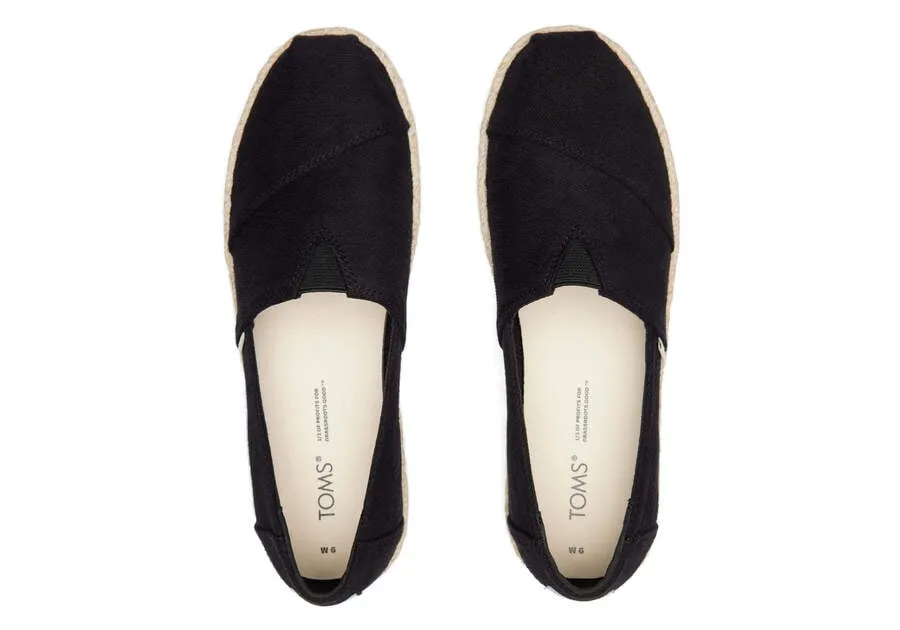 TOMS Womens Alpargata Platform Espadrille - Black sold by The Foot Factory product image thumbnail 5