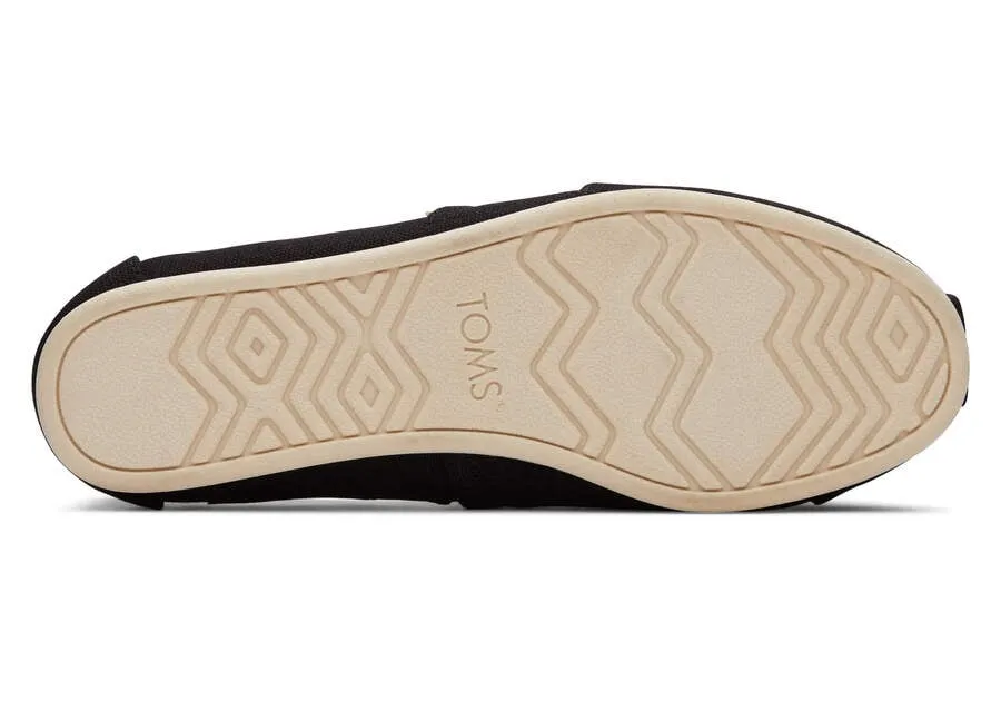 TOMS Womens Alpargata Recycled Cotton Espadrille - Black sold by The Foot Factory product image thumbnail 4