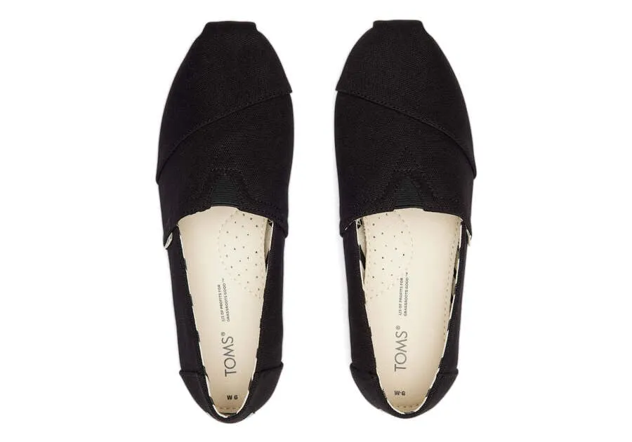 TOMS Womens Alpargata Recycled Cotton Espadrille - Black sold by The Foot Factory product image thumbnail 5
