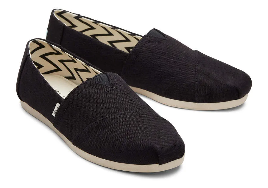 TOMS Womens Alpargata Recycled Cotton Espadrille - Black sold by The Foot Factory product image thumbnail 2