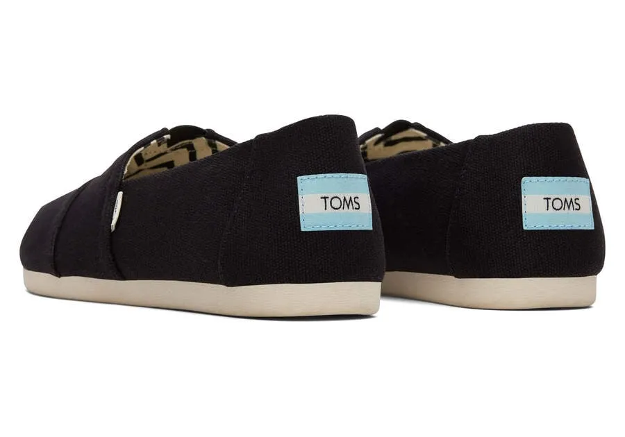 TOMS Womens Alpargata Recycled Cotton Espadrille - Black sold by The Foot Factory product image thumbnail 3