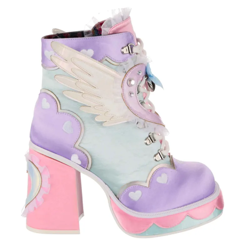 Irregular Choice Womens Heart Way There High Heels - Purple sold by The Foot Factory