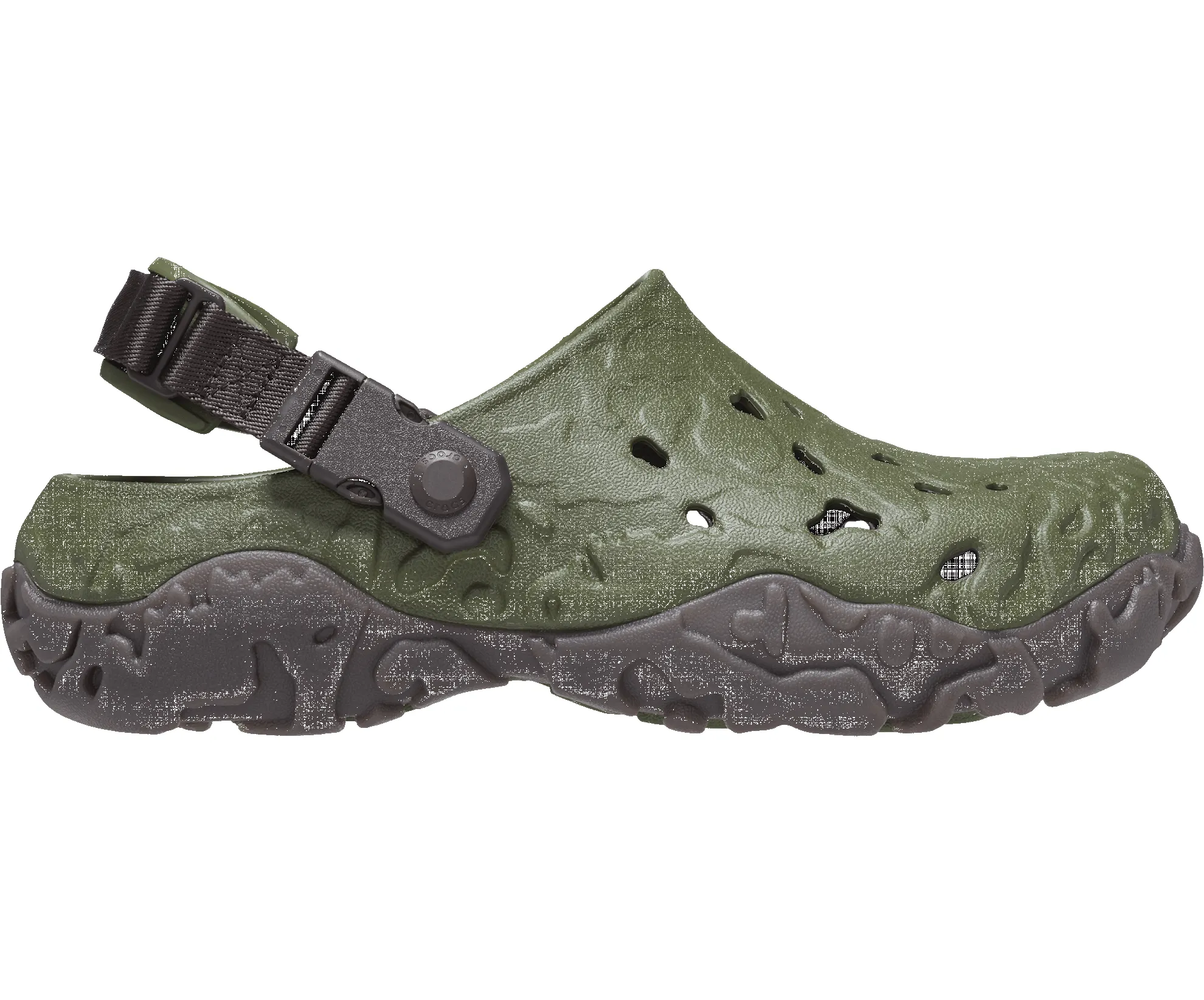 Crocs Unisex All Terrain Atlas Clog - Army Green / Espresso sold by The Foot Factory