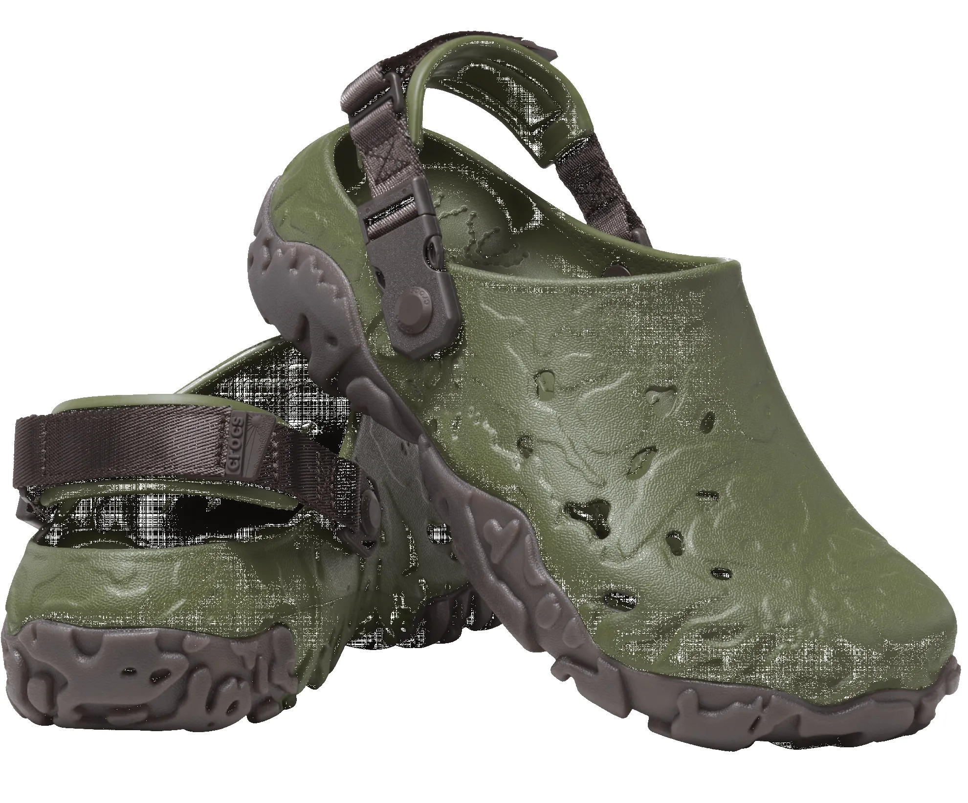 Crocs Unisex All Terrain Atlas Clog - Army Green / Espresso sold by The Foot Factory product image thumbnail 2