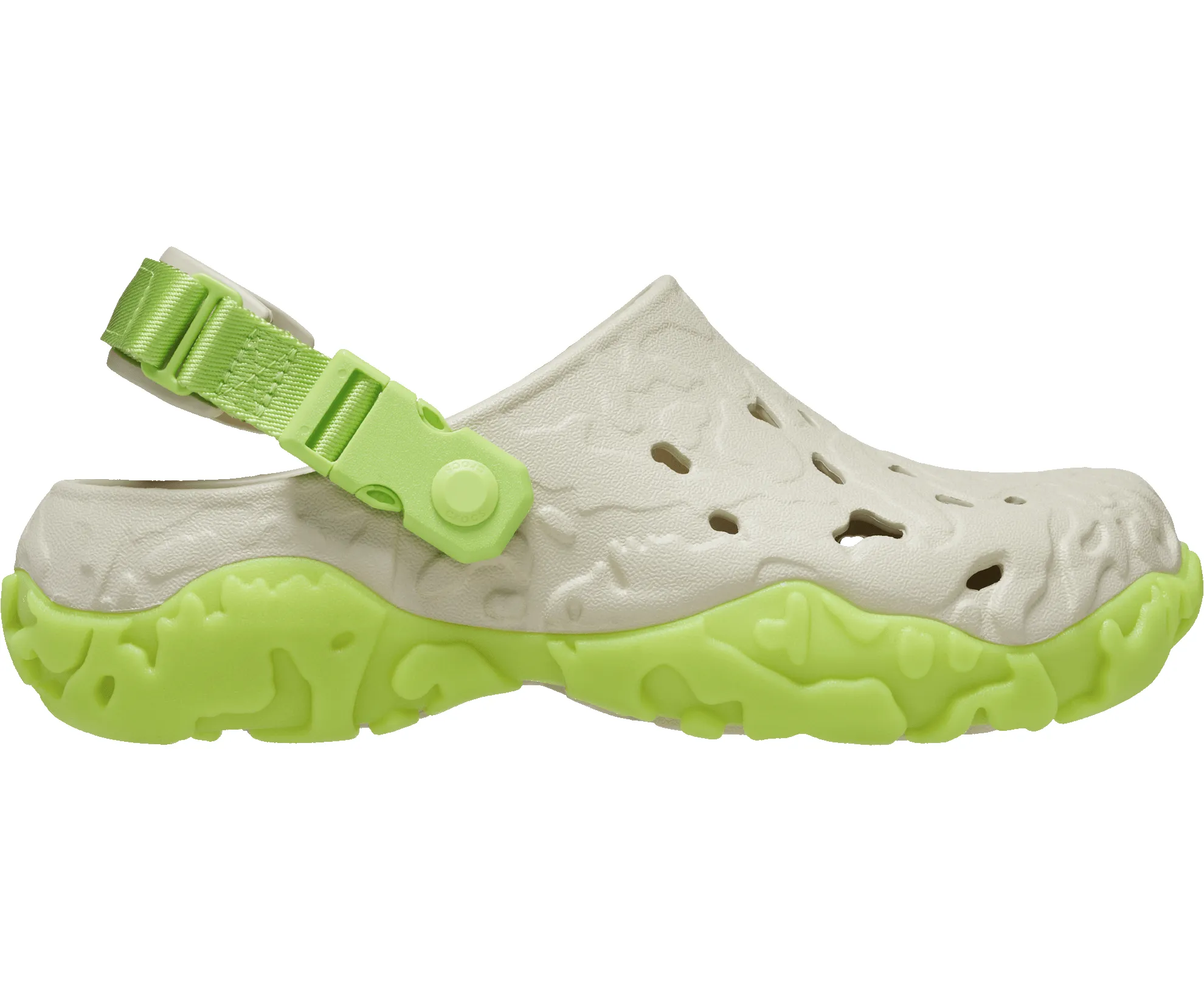 Crocs Unisex All Terrain Atlas Clog - Bone / Lime sold by The Foot Factory