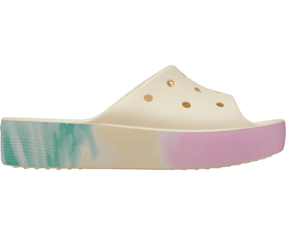 Crocs Unisex Classic Platform Ombre Slide - Vanilla sold by The Foot Factory