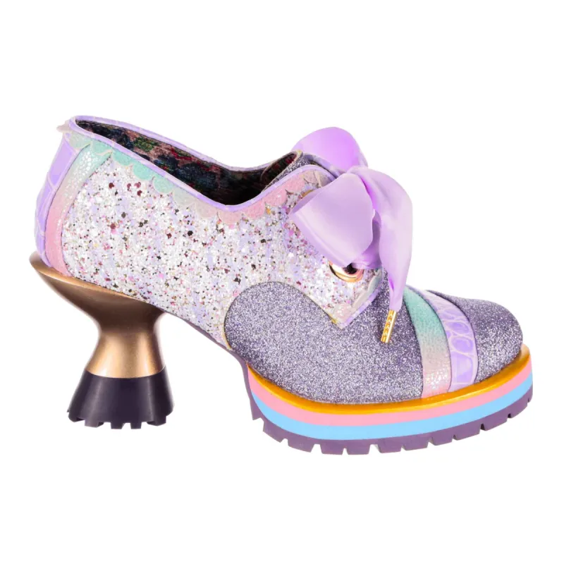 Irregular Choice Womens Stripes Out High Heel - Lavender sold by The Foot Factory