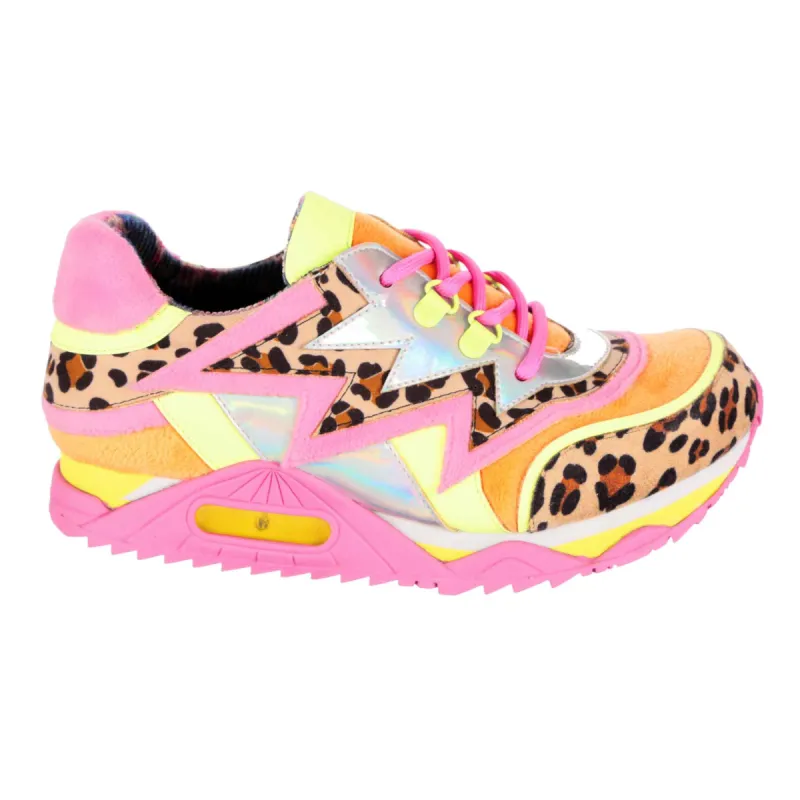 Irregular Choice Womens Jigsaw Jam Trainers - Pink sold by The Foot Factory