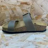 Plakton Womens Alicante Mid Apure Leather Sandal - Khaki sold by The Foot Factory