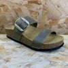 Plakton Womens Alicante Mid Apure Leather Sandal - Khaki sold by The Foot Factory
