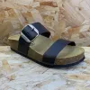 Plakton Womens Alicante Mid Apure Leather Sandal - Dark Brown sold by The Foot Factory