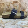 Plakton Womens Alicante Mid Apure Leather Sandal - Dark Brown sold by The Foot Factory