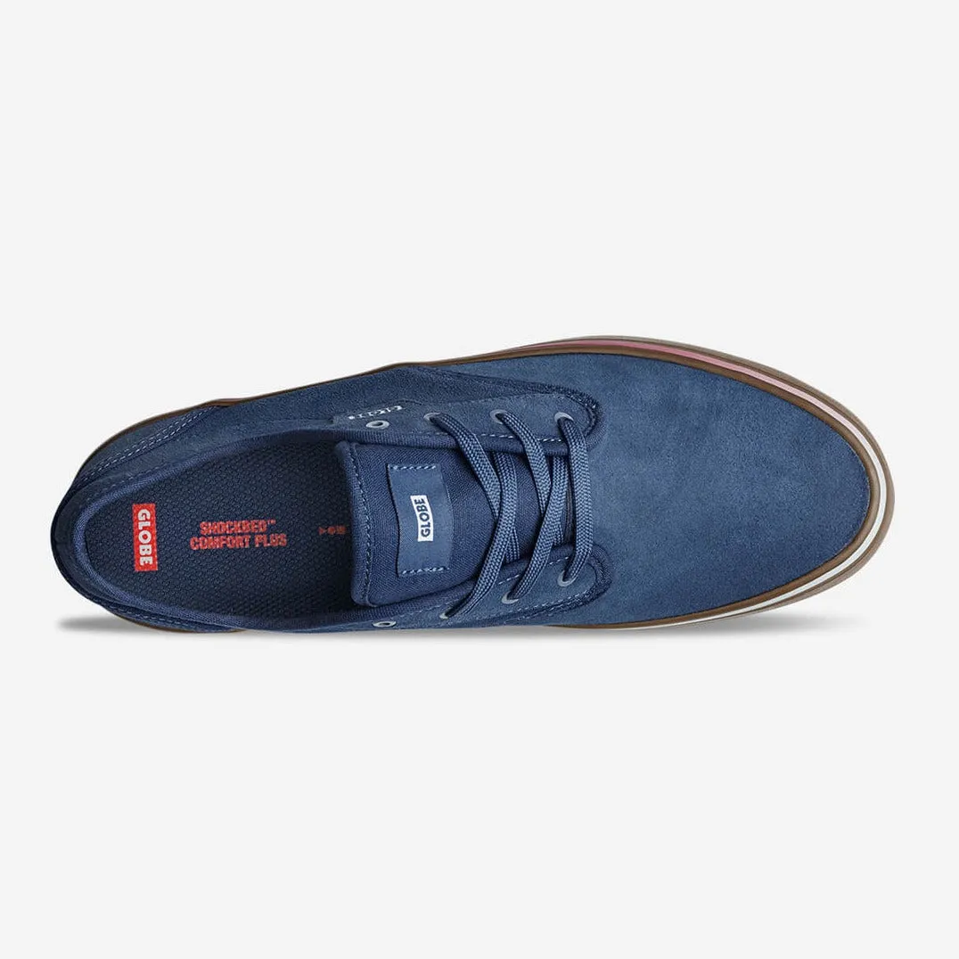 Globe Mens Motley II Suede Trainers - Blue / Gum sold by The Foot Factory product image thumbnail 2