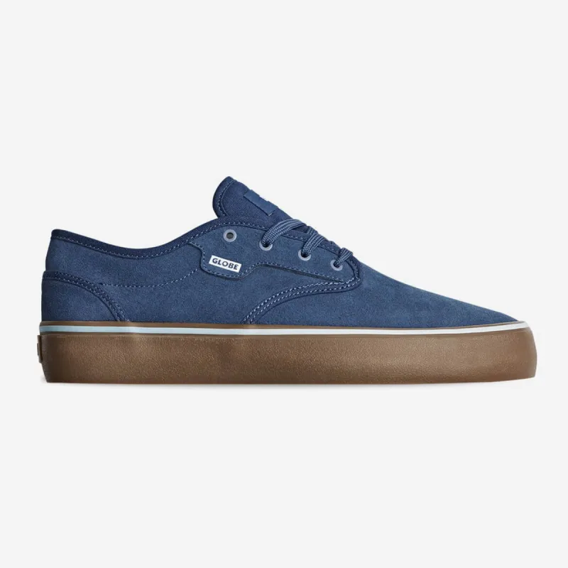 Globe Mens Motley II Suede Trainers - Blue / Gum sold by The Foot Factory