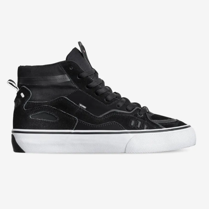 Globe Mens Dimension Suede High Top Trainers - Black / White / Gum sold by The Foot Factory