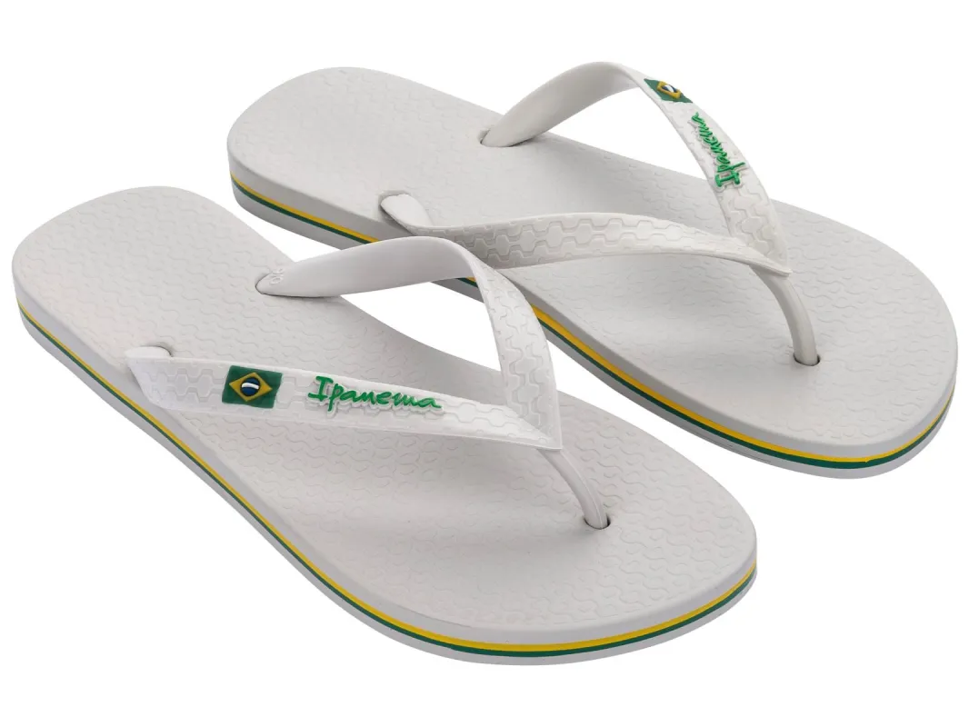 Ipanema Mens Classic Brazil Flip Flops - Light Grey sold by The Foot Factory