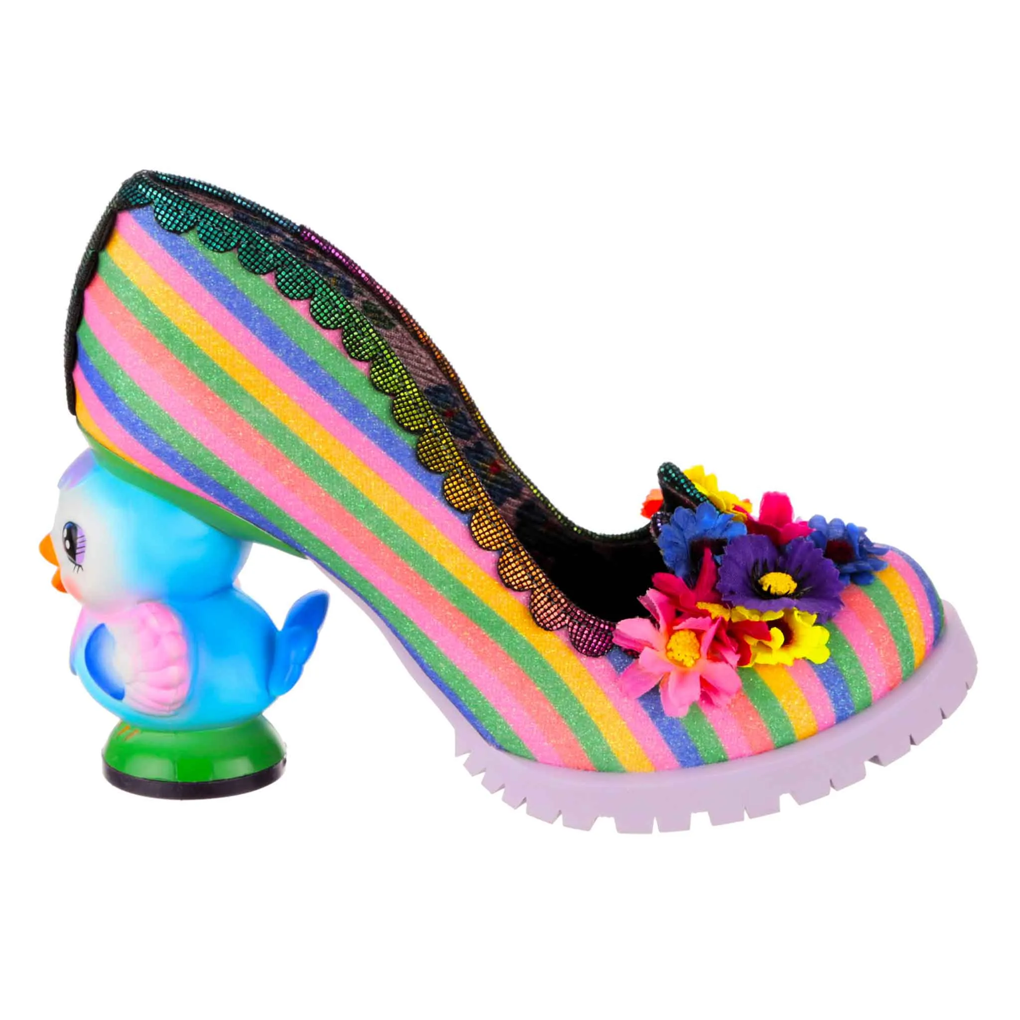 Irregular Choice Womens Flock Together High Heel - Rainbow sold by The Foot Factory