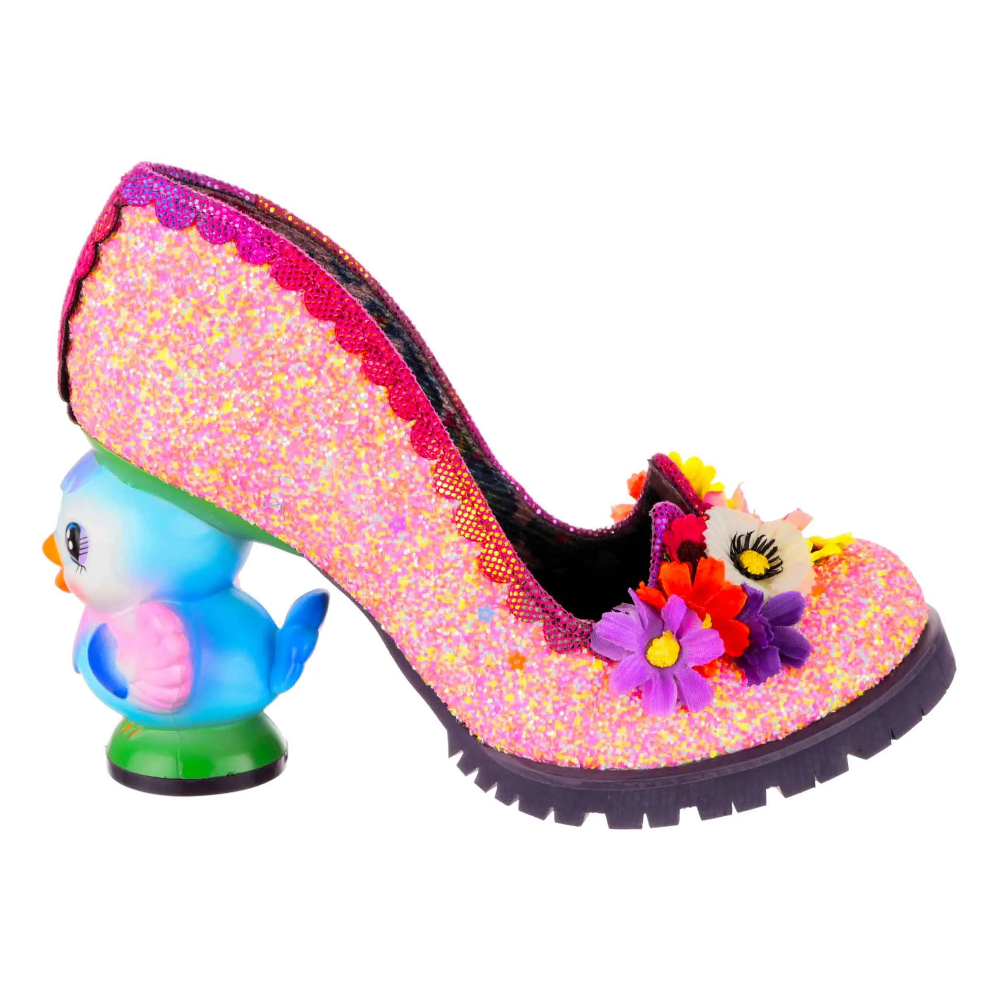 Irregular Choice Womens Flock Together High Heel - Pink sold by The Foot Factory