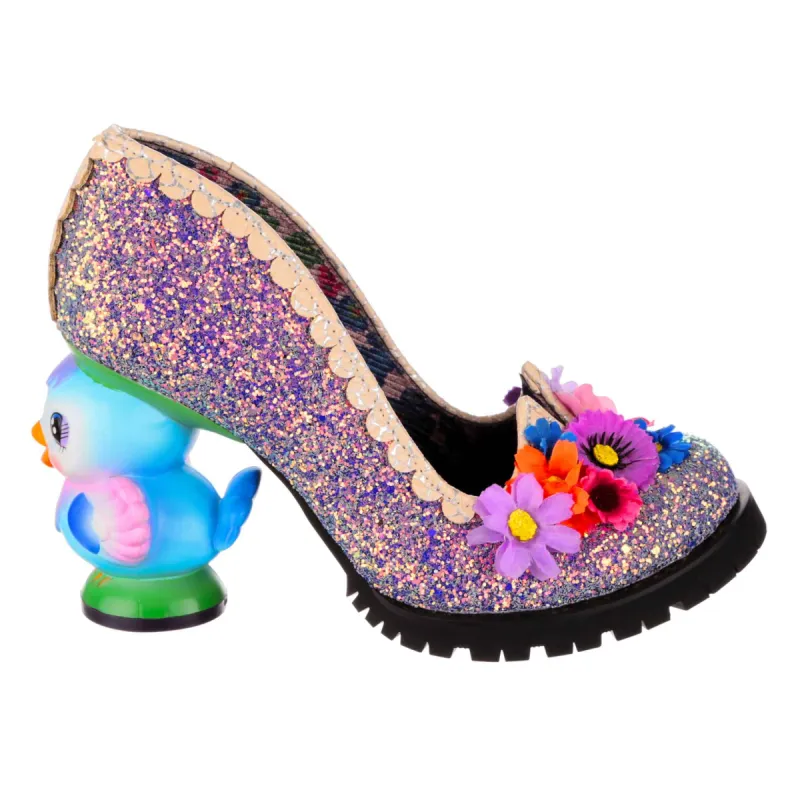 Irregular Choice Womens Flock Together High Heel - Purple sold by The Foot Factory