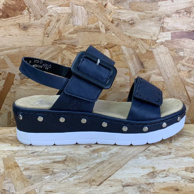 Rieker Womens Fashion Sandal - Blue sold by The Foot Factory