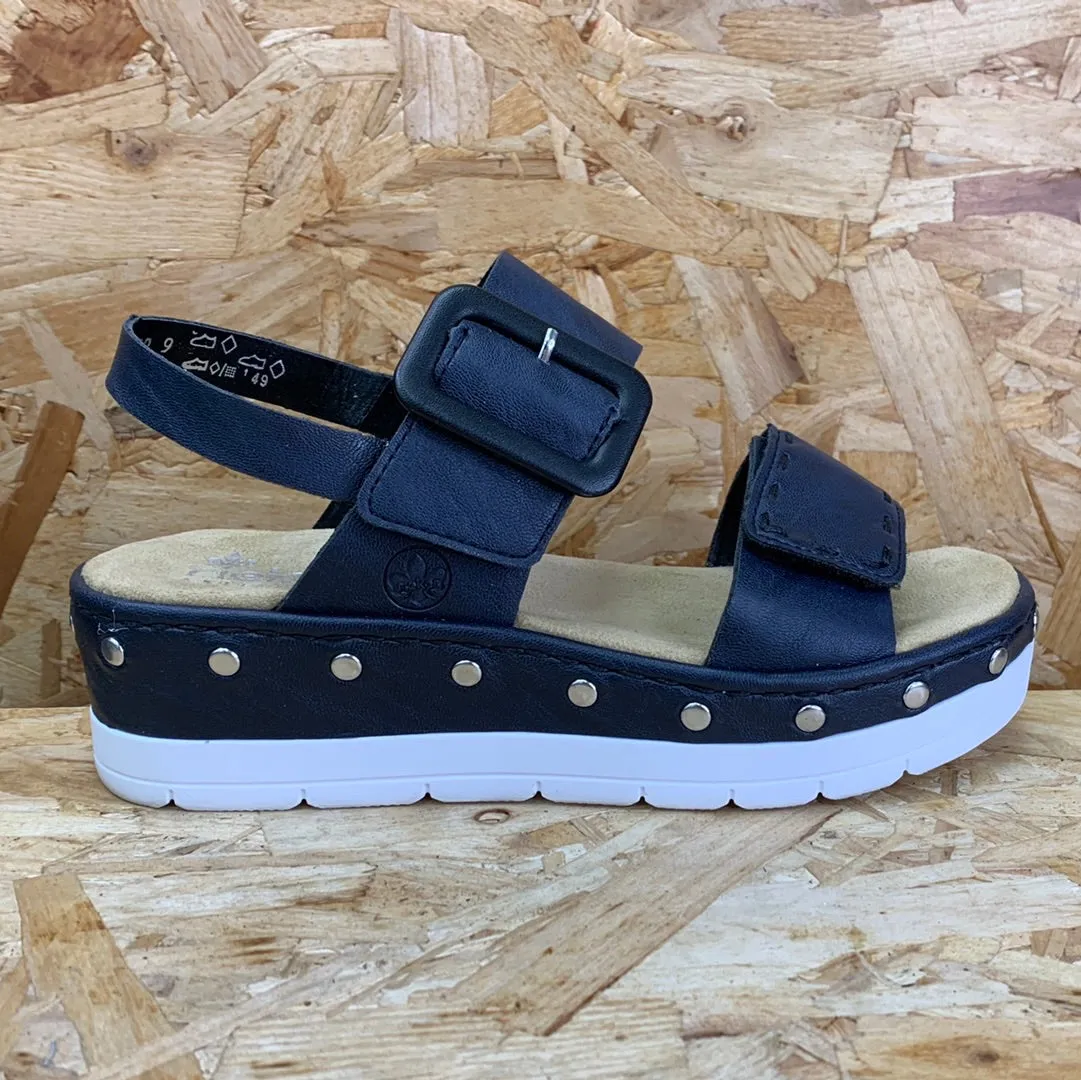 Rieker Womens Fashion Sandal - Blue sold by The Foot Factory