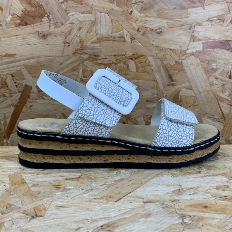 Rieker Womens Fashion Sandal - White sold by The Foot Factory