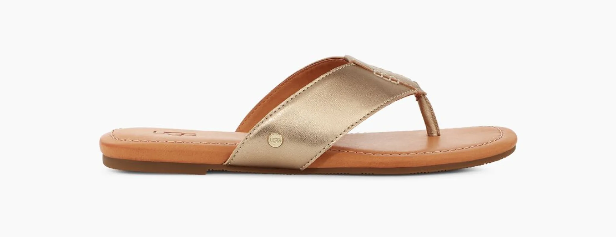 UGG Womens Carey Flip Flop - Gold Metallic made by UGG