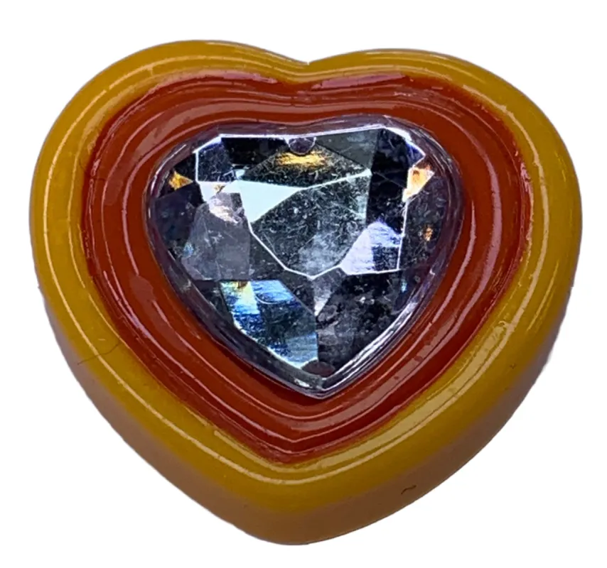 Crocs Jibbitz Plastic Fantastic Heart Charm sold by The Foot Factory