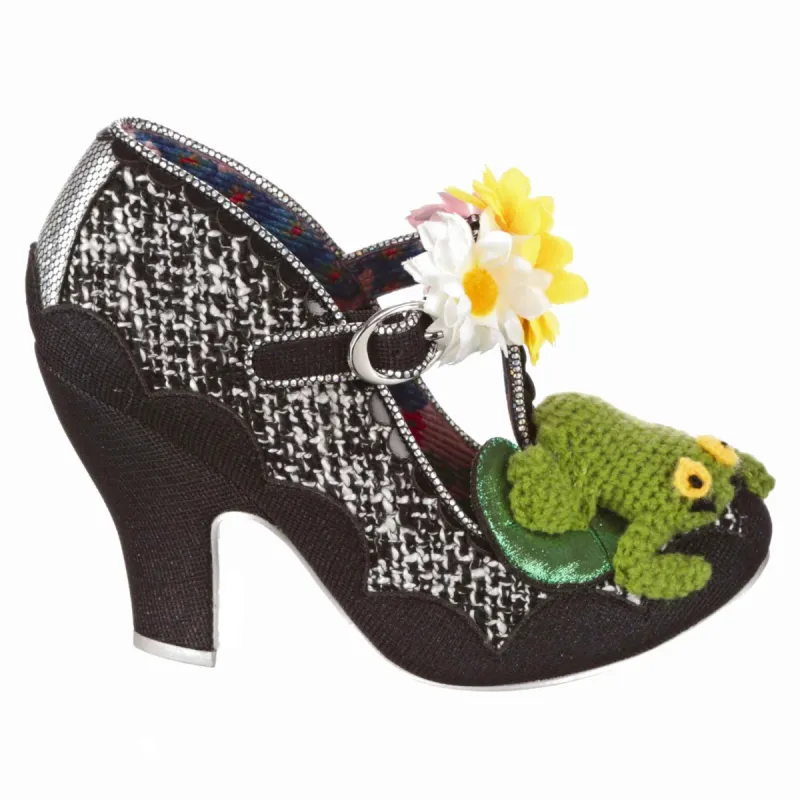 Irregular Choice Womens Lily Leapfrog High Heel - Black sold by The Foot Factory
