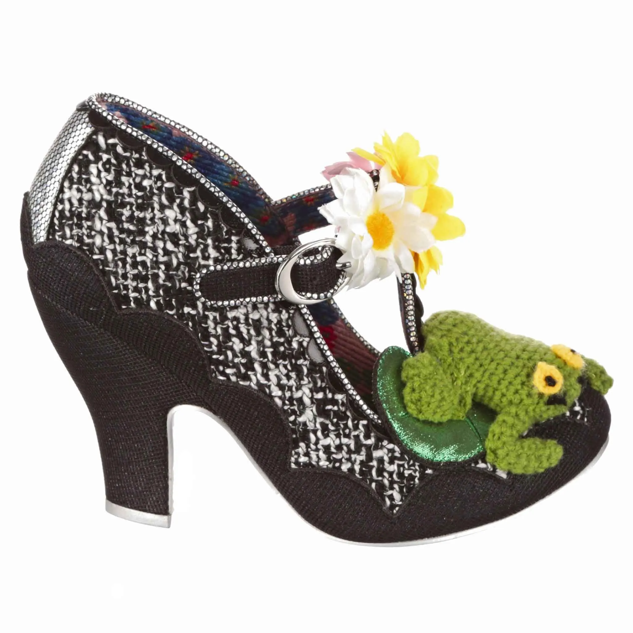Irregular Choice Womens Lily Leapfrog High Heel - Black sold by The Foot Factory