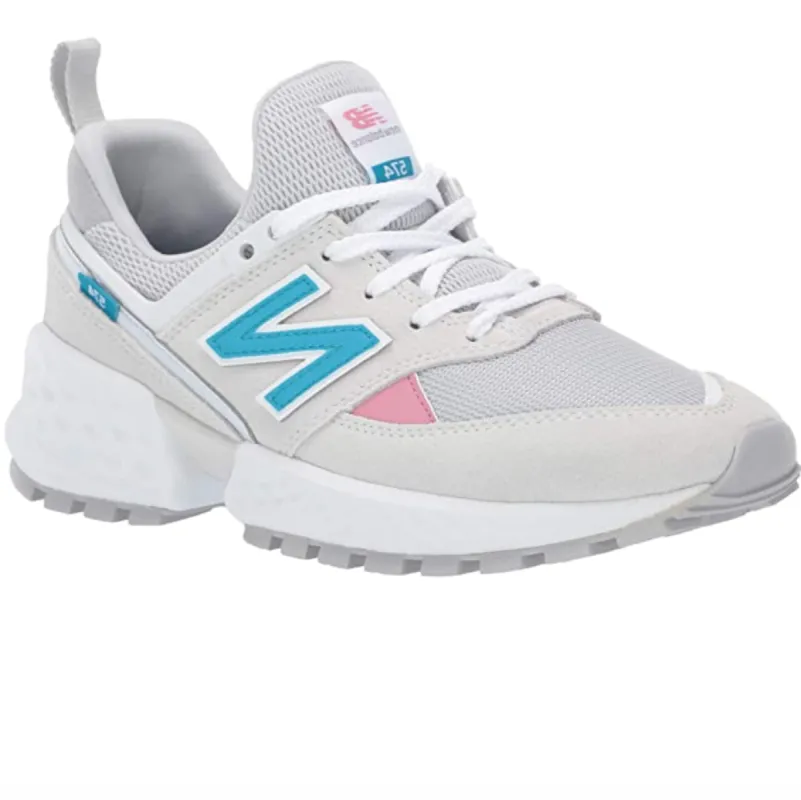 New Balance - Women's 574v2 Trainers - White / Pink / Blue sold by The Foot Factory