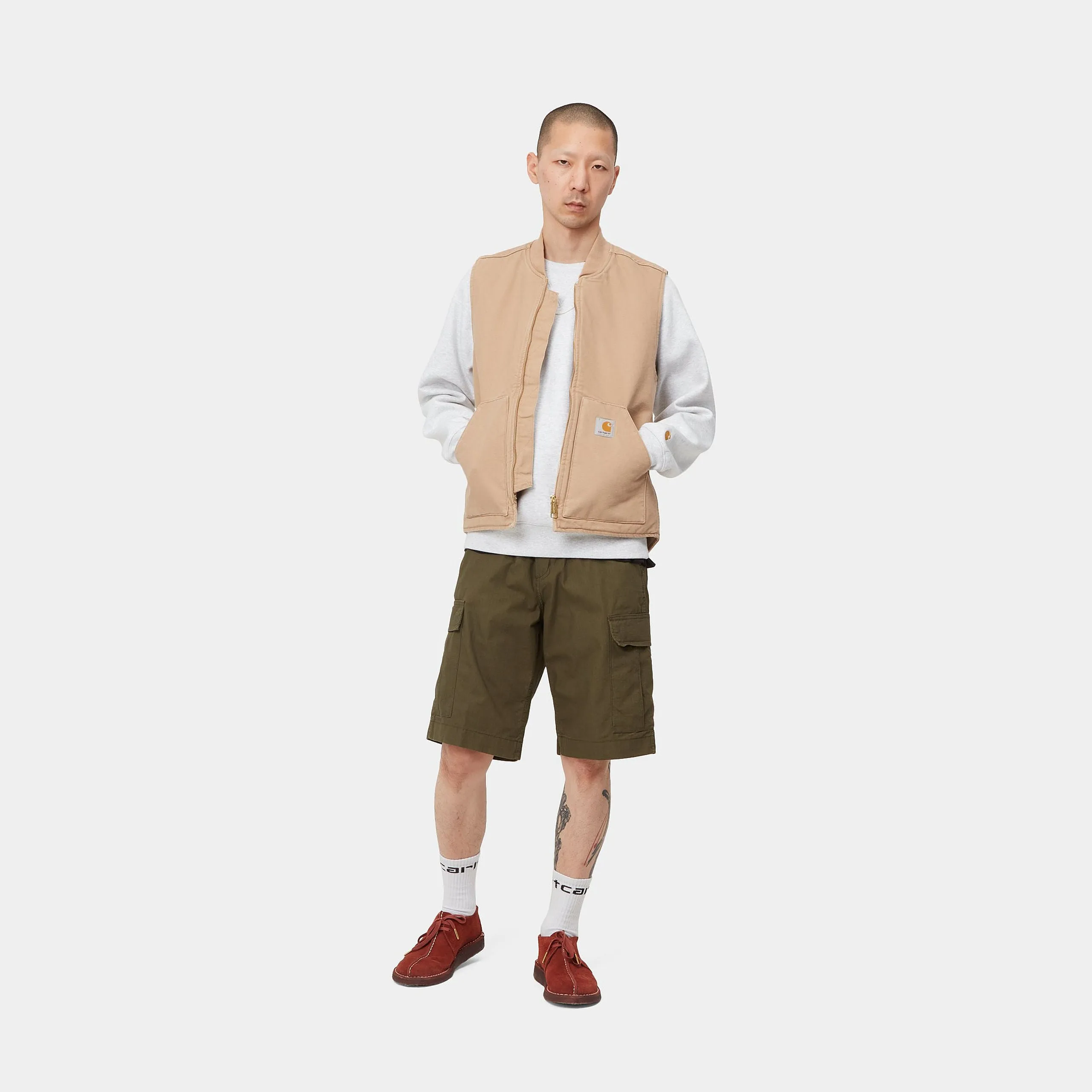 Carhartt WIP Mens Regular Cargo Shorts - Cypress Rinsed sold by The Foot Factory product image thumbnail 3