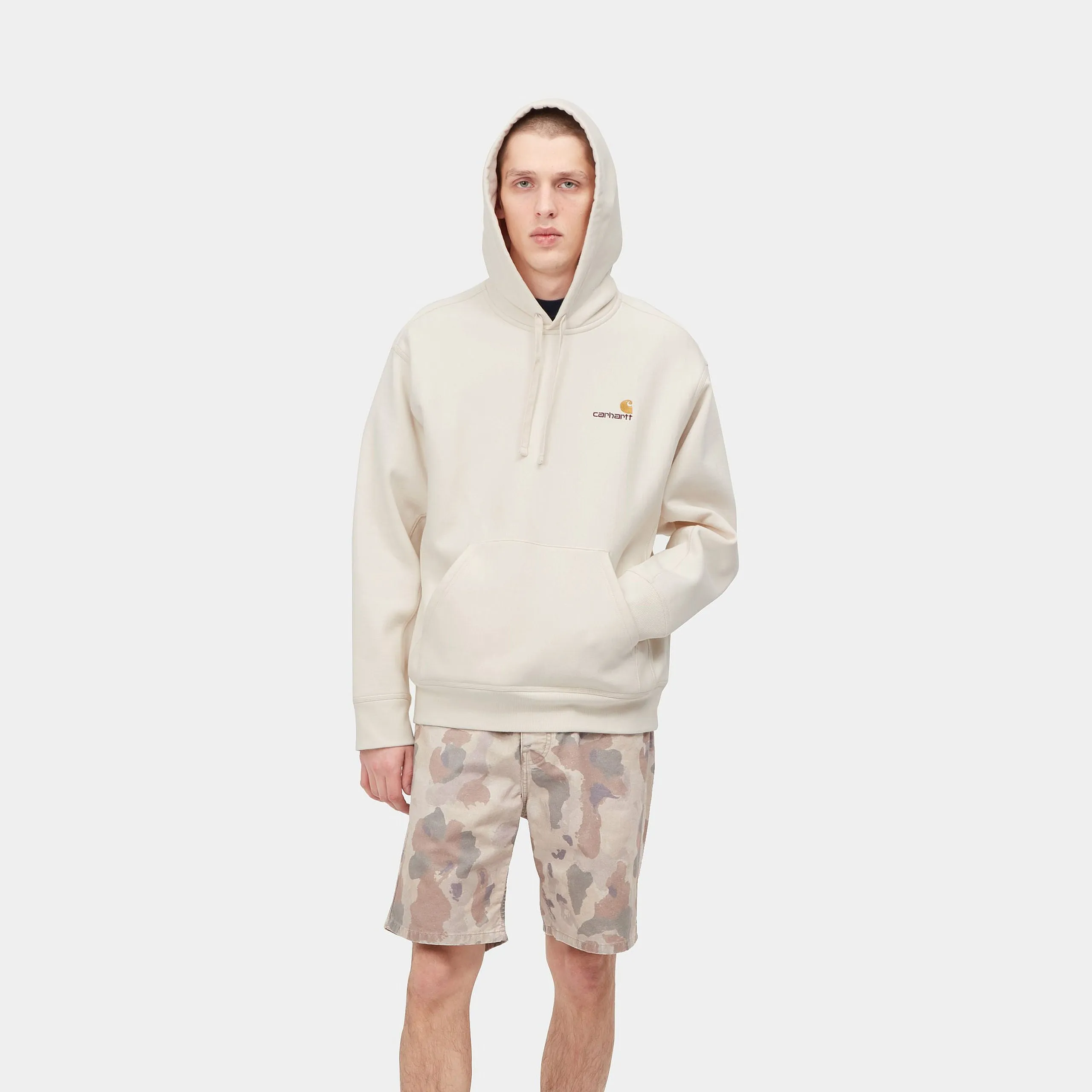 Carhartt WIP Mens American Script Sweat Hoodie - Natural sold by The Foot Factory product image thumbnail 3